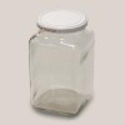 KARE 82 MM KAPAKLI 1 LİTRE CAM KAVANOZ