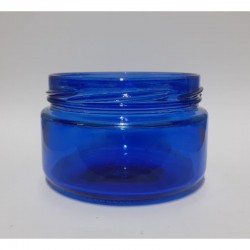 230 CC CAM GÖBEĞİ MAVİ MUM KAVANOZU