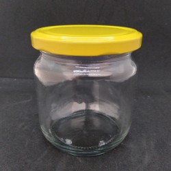 425 Cc. Cam Kavanoz - SARI Kapaklı-30 ADET