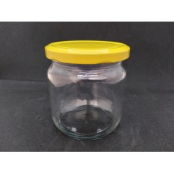 425 Cc. Cam Kavanoz - SARI Kapaklı-30 ADET