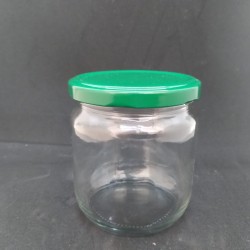 425 Cc. Cam Kavanoz - YEŞİL Kapaklı-30 adet