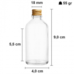 50 ML METAL KAPAKLI ŞEFFAF CAM ŞİŞE 100 ADET