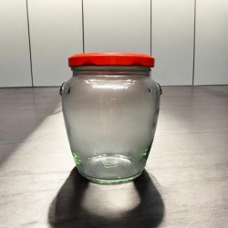 580 CC AMPHORA CAM KAVANOZ KIRMIZI KAPAKLI / 30 LU PAKETTE