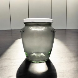 580 CC AMPHORA CAM KAVANOZ BEYAZ KAPAKLI / 30 LU PAKETTE