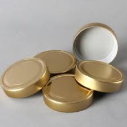 326 Cc. Cam Kavanoz Kapağı - Altın Renkli - 60 Lı Paket 63 MM DERİN