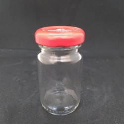 67 CC  KIRMIZI KAPAKLI CAM KAVANOZ 38 MM KAPAK