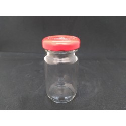 67 CC  KIRMIZI KAPAKLI CAM KAVANOZ 38 MM KAPAK