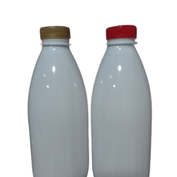 1 Litre Orijinal Beyaz Plastik - Süt Ayran Şişesi (Pet Şişe) - Kapaklı - 90 Lı Paket