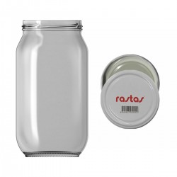 1000 Cc. Cam Kavanoz - Rastaş Kapaklı