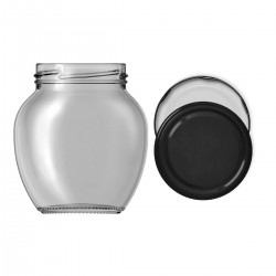 210 Cc. Cam Kavanoz - Yumurta Tipi - Siyah Kapaklı 210 Cc. Cam Kavanoz - Yumurta Tipi - Siyah Kapaklı