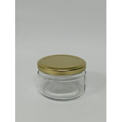 230 Cc. Bal Kavanozu - Cam Kavanoz - Altın Kapaklı