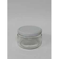 230 Cc. Bal Kavanozu - Cam Kavanoz - Beyaz Kapaklı - 30 Lu Paket