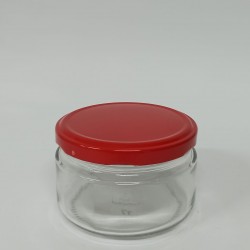 230 Cc. Bal Kavanozu - Cam Kavanoz - Kırmızı Kapaklı