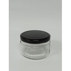 230 Cc. Bal Kavanozu - Cam Kavanoz - Siyah Kapaklı - 30 Lu Paket