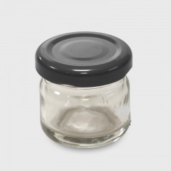 29 Cc. Mini Kavanoz - Cam Kavanoz - Siyah Kapaklı 29 Cc. Mini Kavanoz - Cam Kavanoz - Siyah Kapaklı