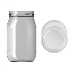 370 Cc. Cam Kavanoz - Beyaz Kapaklı