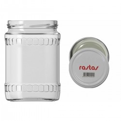 580 Cc. Cam Kavanoz - Fasit Model - Rastaş Kapaklı